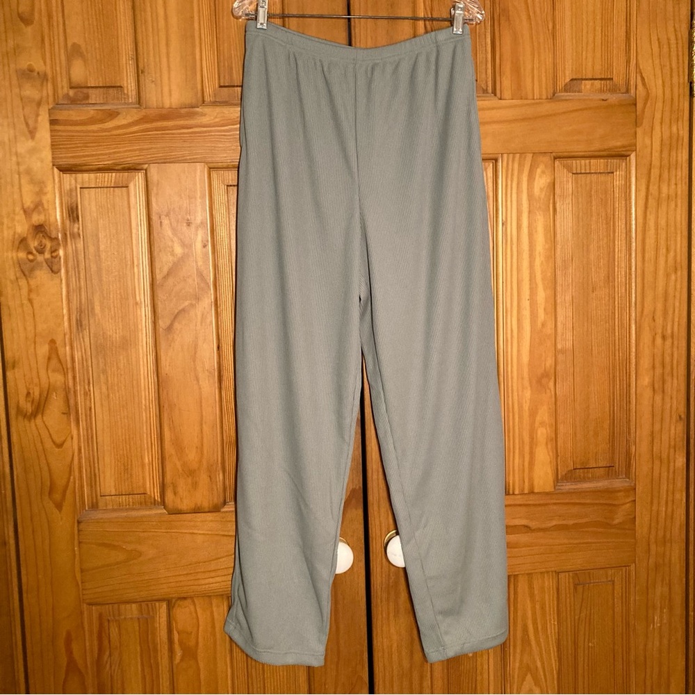 NWOT Blair Vintage 90s Pants Pull On Elastic Waist Green Size M Medium
